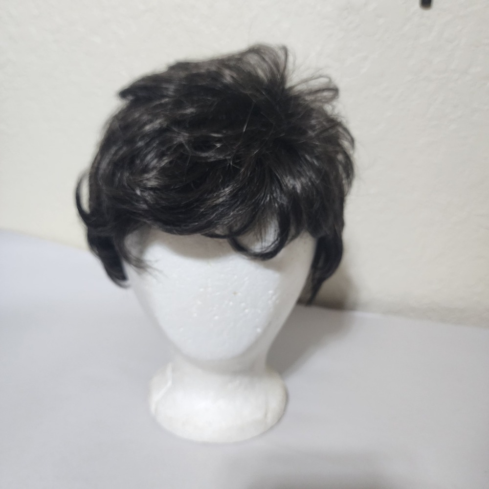 Paula Young Short Layered Synthetic Wig Dark Brown Wavy A2299